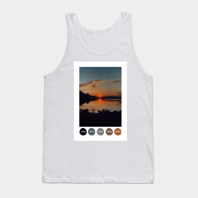 Autumn Sunset Color Palette [Dots] Tank Top by tessiaphoto